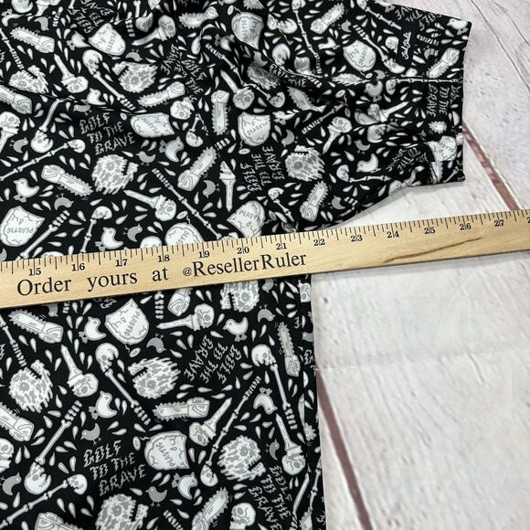 Bad Birdie Golf Polo Shirt Large Skull Grave Bones AOP Performance Stretch - Picture 8 of 10